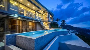 the villa by night